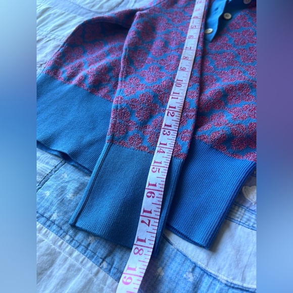 Kate Spade Women’s Blue and Pink Floral Preppy Collared Button Patterned Top - Picture 9 of 12